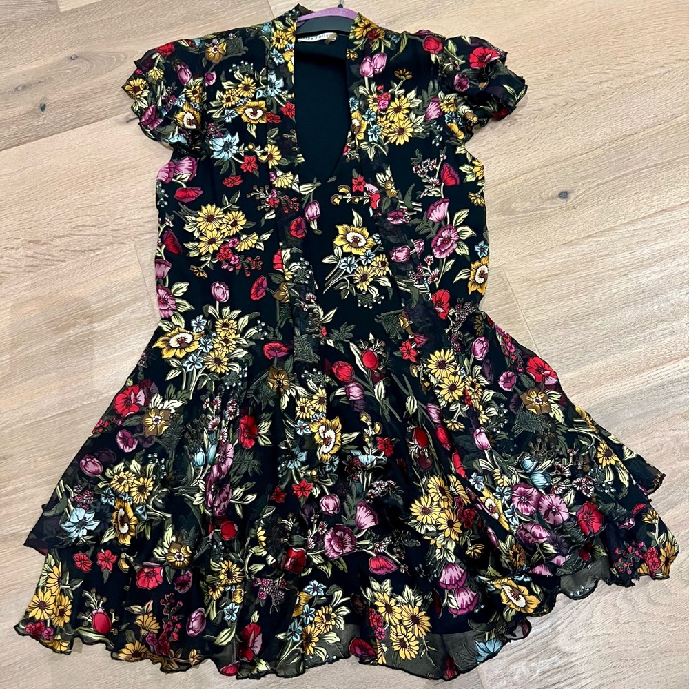Floral Black Dress